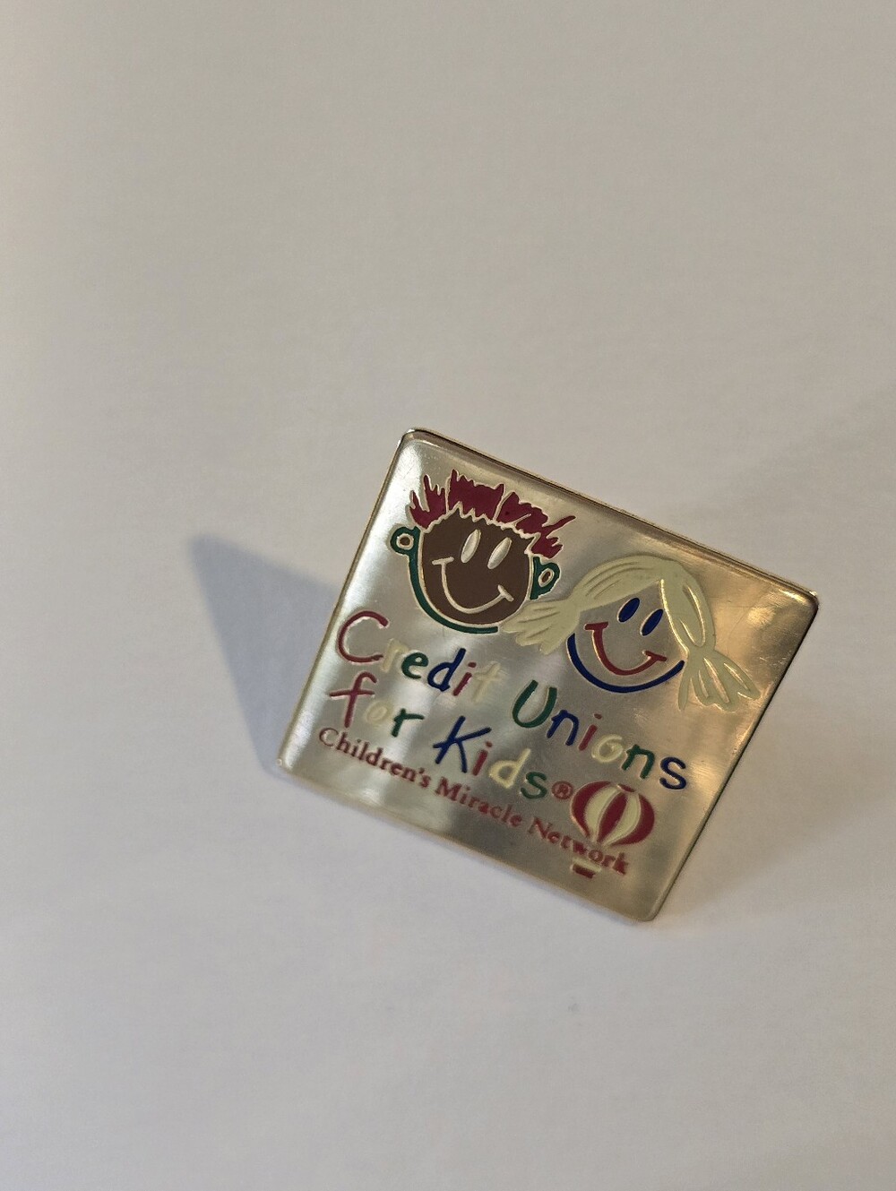 Credit Unions for Kids Gold Tone Enamel Logo Pin